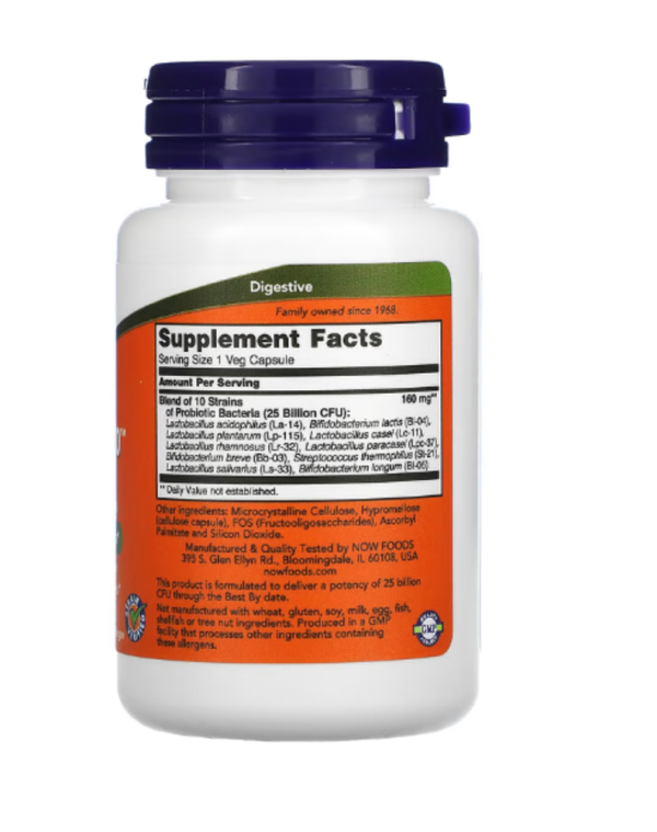 NOW Foods, Probiotic-10, 25 Billion, 50 Veg Capsules