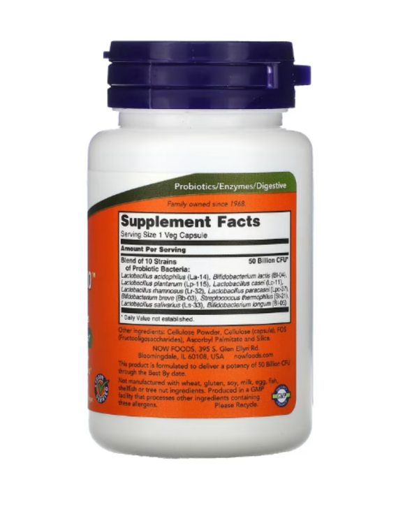NOW Foods, Probiotic-10, 50 Billion, 50 Veg Capsules