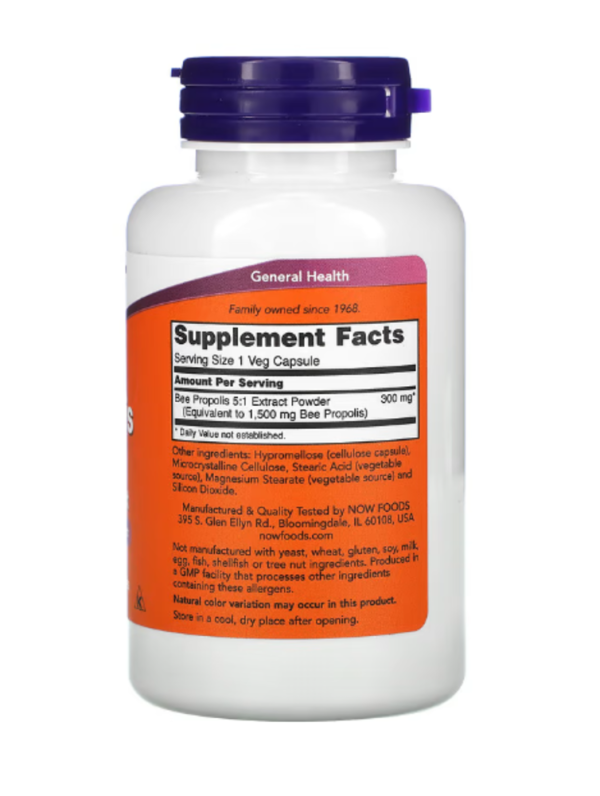 NOW Foods, Propolis 1500, 100 Veg Capsules
