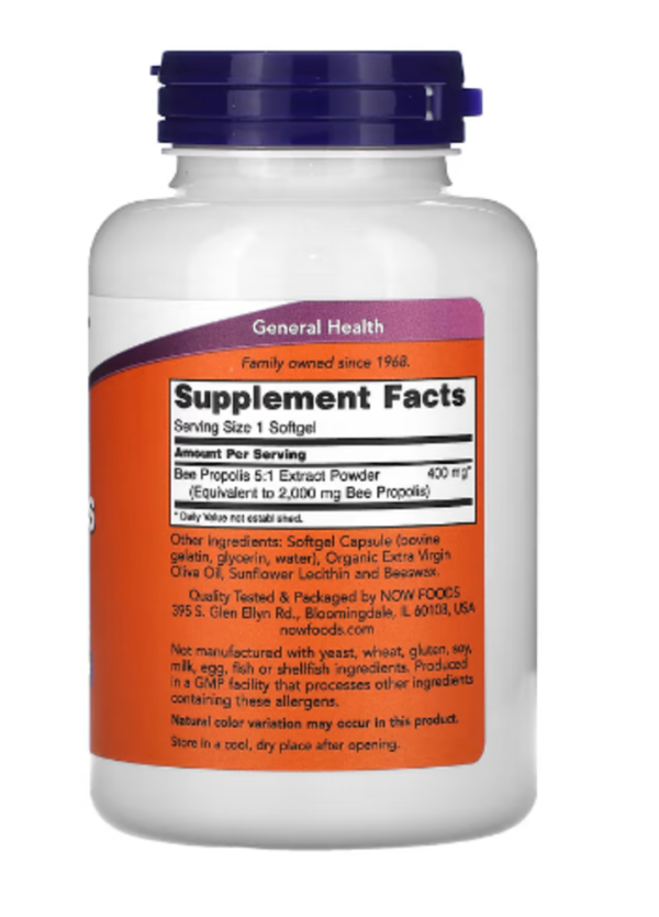 NOW Foods, Propolis 2000, 5:1 Extract, 90 Softgels