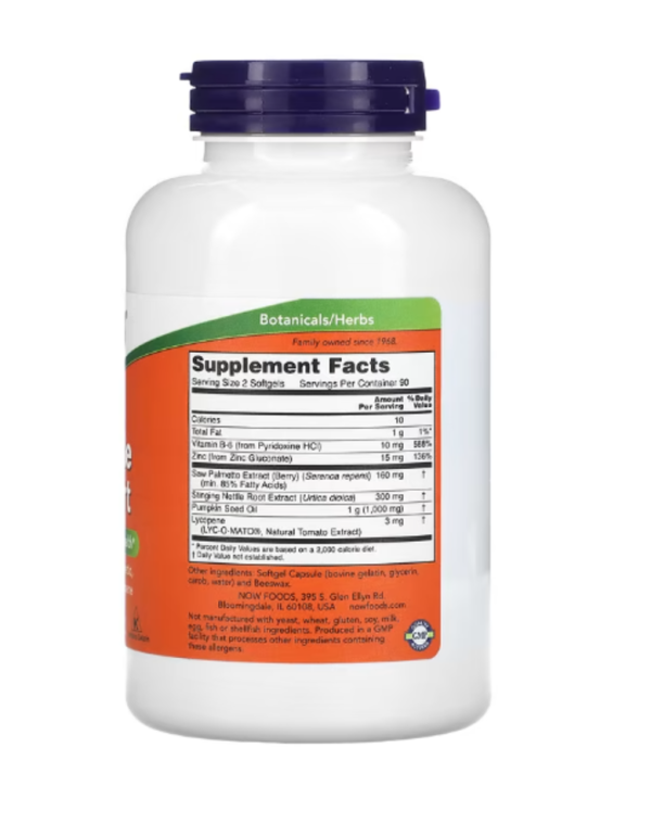 Now Foods, Prostate Support, 180 Softgels
