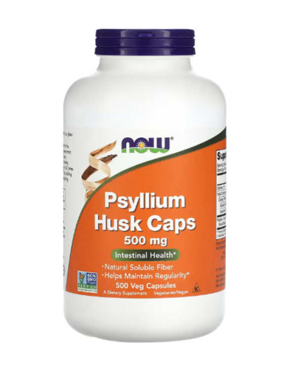 NOW Foods, Psyllium Husk Caps, 500 mg, 500 Veg Capsules