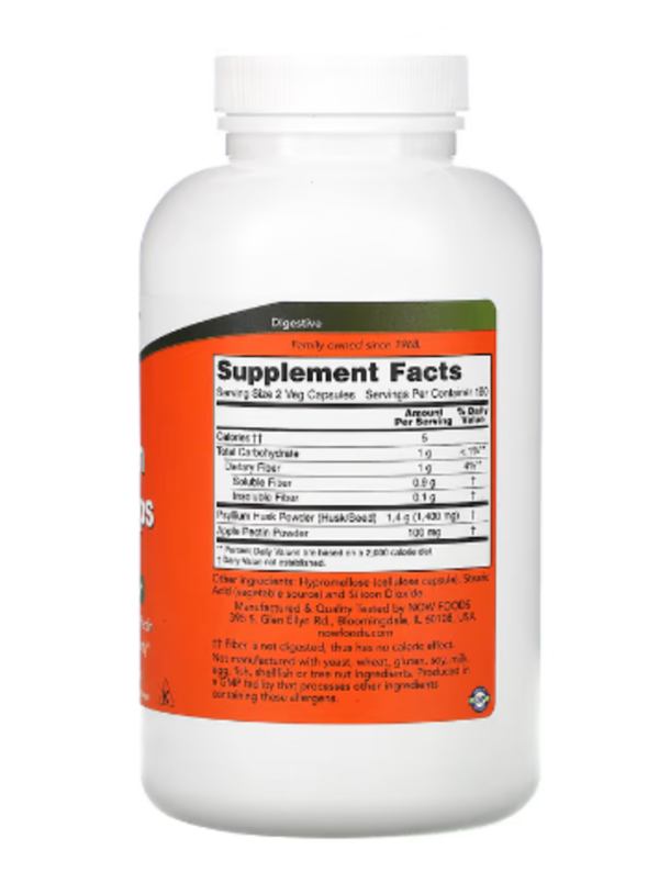 NOW Foods, Psyllium Husk Caps, 700 mg , 360 Veg Capsules