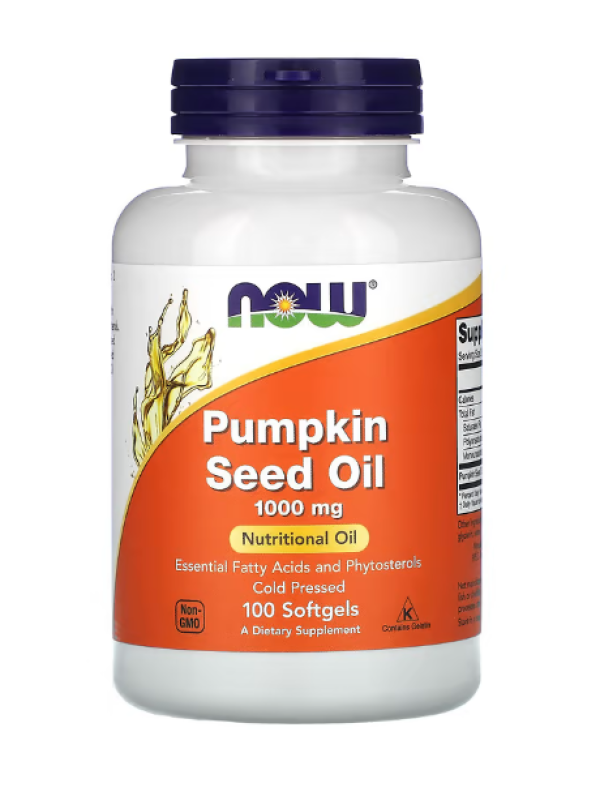 NOW Foods, Pumpkin Seed Oil, 1,000 mg, 100 Softgels (500 mg per Softgel)