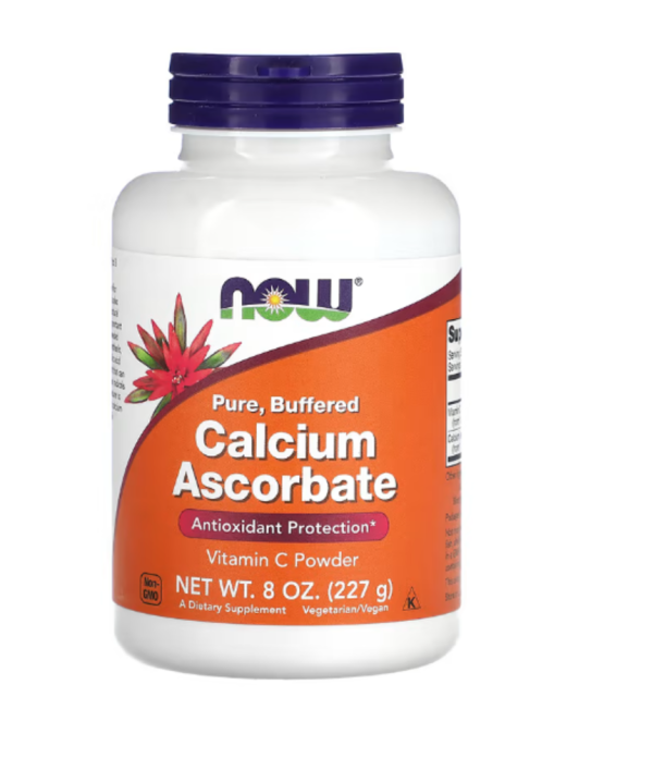 NOW Foods, Pure, Buffered Calcium Ascorbate, Vitamin C Powder, 8 oz (227 g)