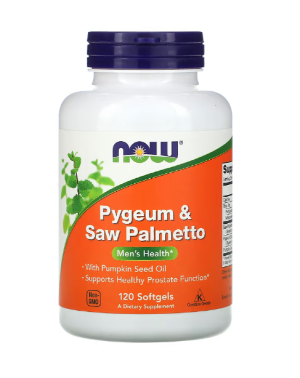 Now Foods, Pygeum & Saw Palmetto, Men's Health, 120 Softgels