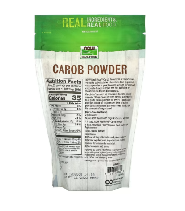 Now Foods, Real Food, Carob Powder, 12 oz (340g)