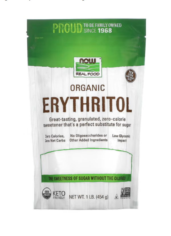 NOW Foods, Real Food, Organic Erythritol, 1 lb (454 g)