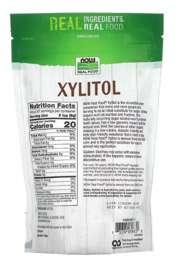 NOW Foods, Real Food, Xylitol, 1 lb (454 g)