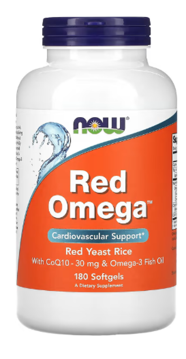 NOW Foods, Red Omega, Red Yeast Rice with CoQ10, 180 Softgels