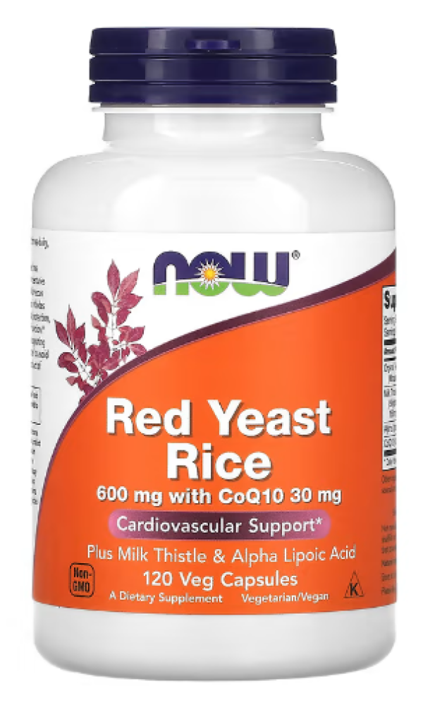 Now Foods, Red Yeast Rice, 600 mg with CoQ10, 30 mg, 120 VCaps