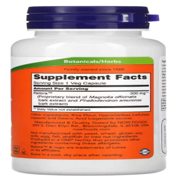 NOW Foods, Relora, 300 mg, 60 Veg Capsules