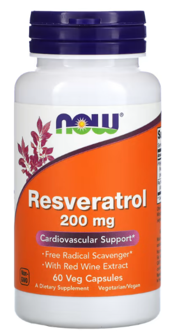 NOW Foods, Resveratrol, 200 mg, 60 Veg Capsules