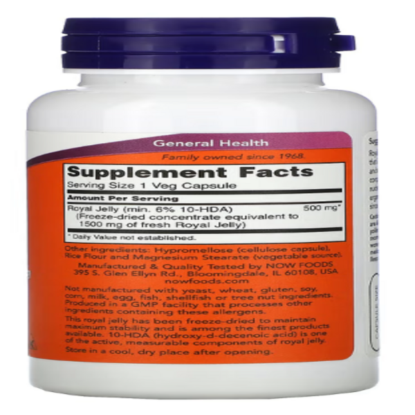 NOW Foods, Royal Jelly, 1,500 mg, 60 Veg Capsules