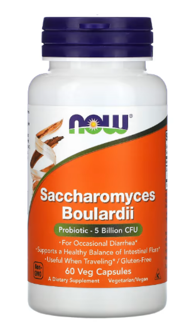 NOW Foods, Saccharomyces Boulardii, 10 Billion CFU, 60 Veg Capsules (5 Billion CFU per Capsule)