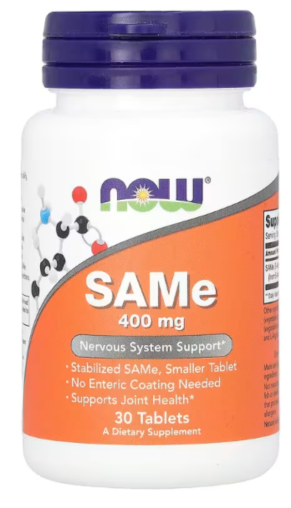 Now Foods, SAMe, 400 mg, 30 Tablets