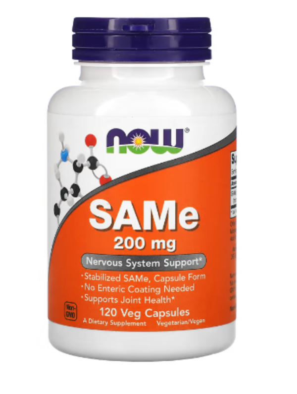 NOW Foods, SAMe (Disulfate Tosylate), 200 mg, 120 Veg Capsules