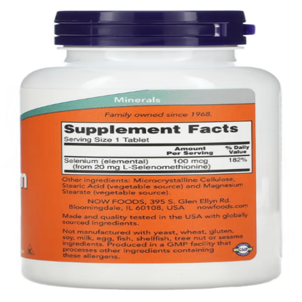 NOW Foods, Selenium, 100 mcg, 250 Tablets