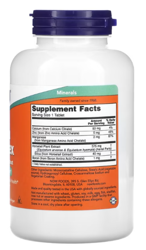 Now Foods, Silica Complex, 500 mg, 180 Tablets