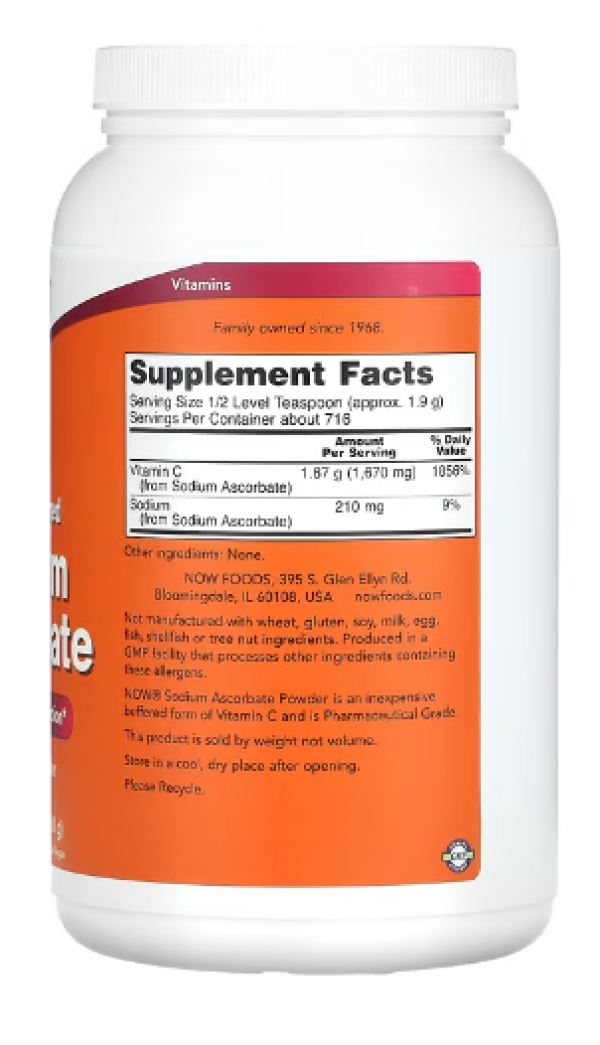NOW Foods, Sodium Ascorbate Powder, 3 lbs (1361 g)