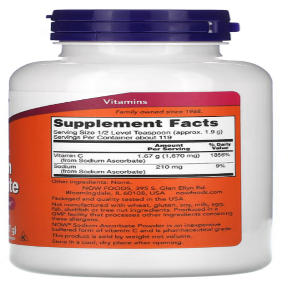 Now Foods, Sodium Ascorbate, Powder, 8 oz (227 g)
