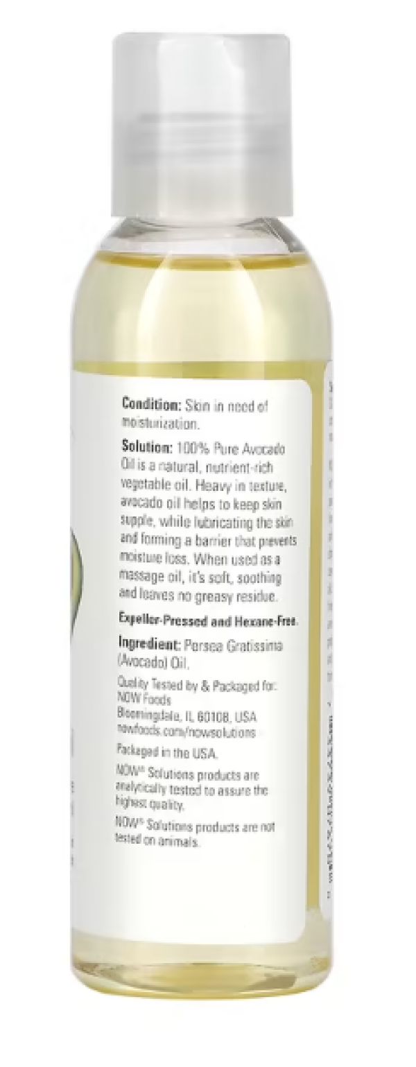 Now Foods, Solutions, Avocado Oil, 4 fl oz (118 ml)