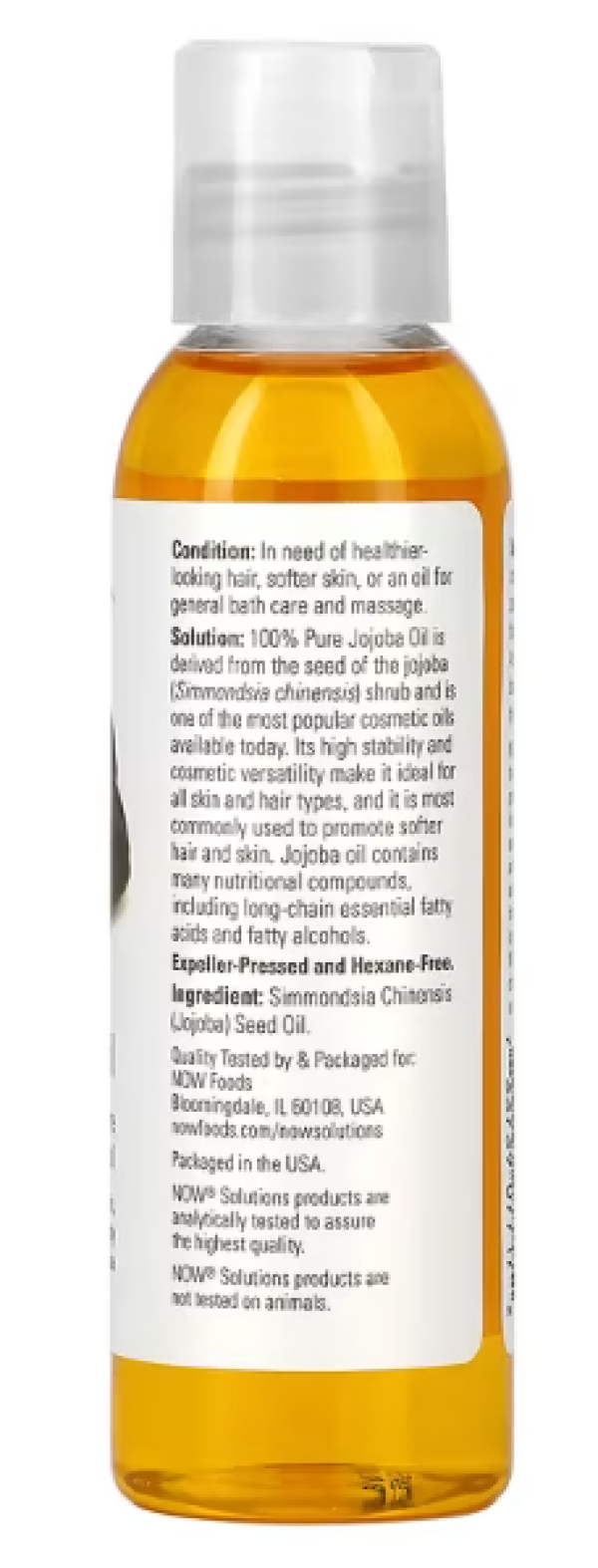 Now Foods, Solutions, Jojoba Oil, 4 fl oz (118 ml)