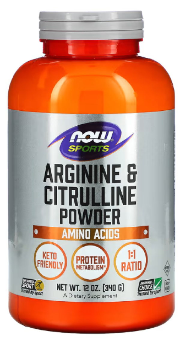 Now Foods, Sports, Arginine & Citrulline Powder, 12 oz (340 g)