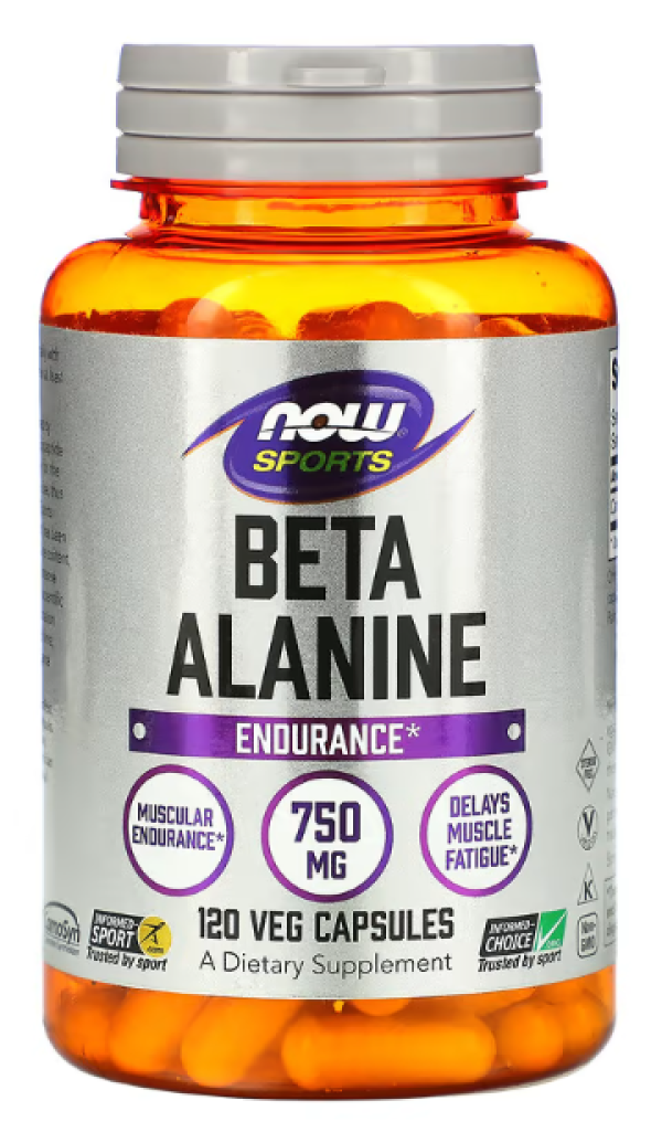 NOW Foods, Sports, Beta-Alanine, Endurance, 750 mg, 120 Veg Capsules