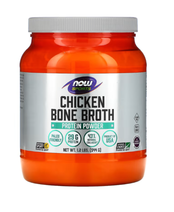 NOW Foods, Sports, Chicken Bone Broth Protein Powder, 1.2 lbs (544 g)