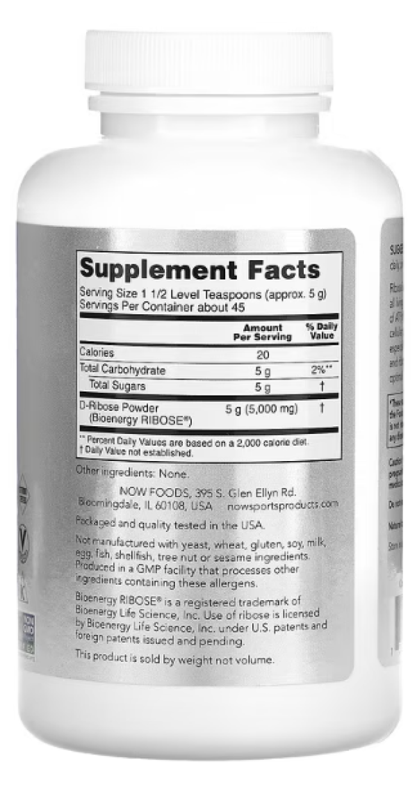 NOW Foods, Sports, D-Ribose Powder, 8 oz (227 g)
