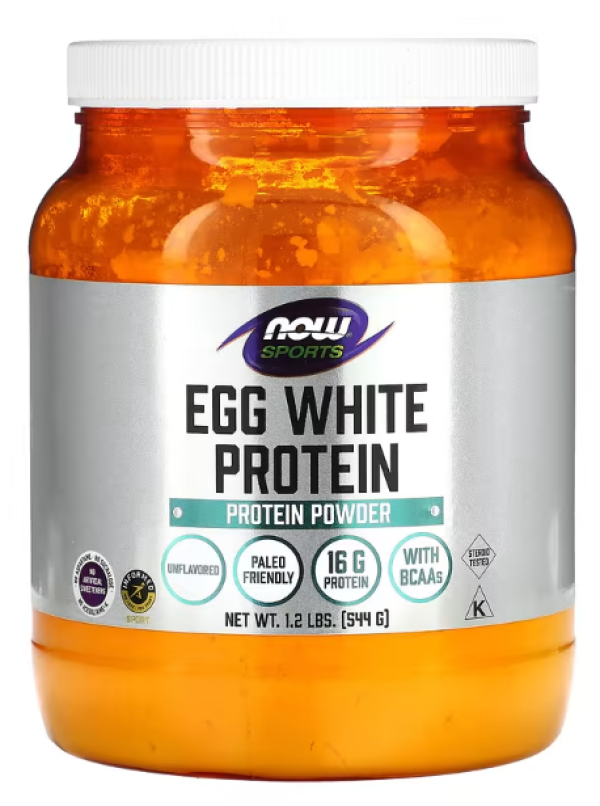 NOW Foods, Sports, Egg White Protein, Protein Powder, 1.2 lbs (544 g)