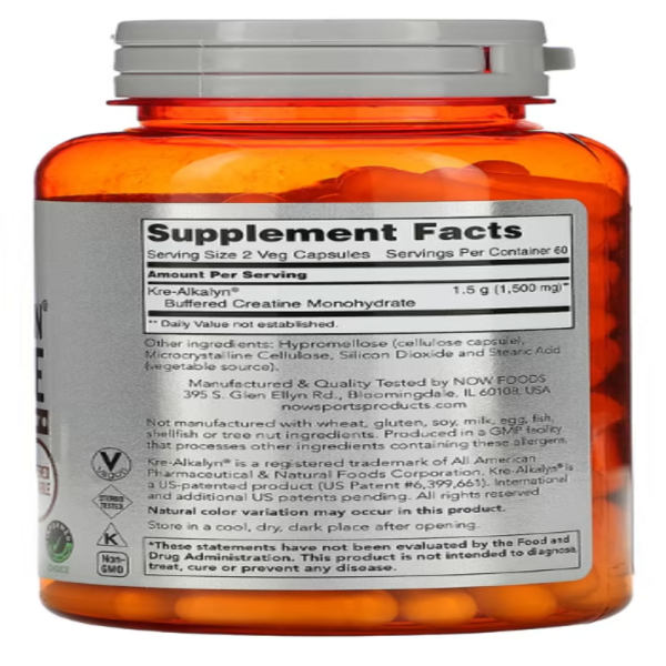NOW Foods, Sports, Kre-Alkalyn Creatine, 120 Capsules