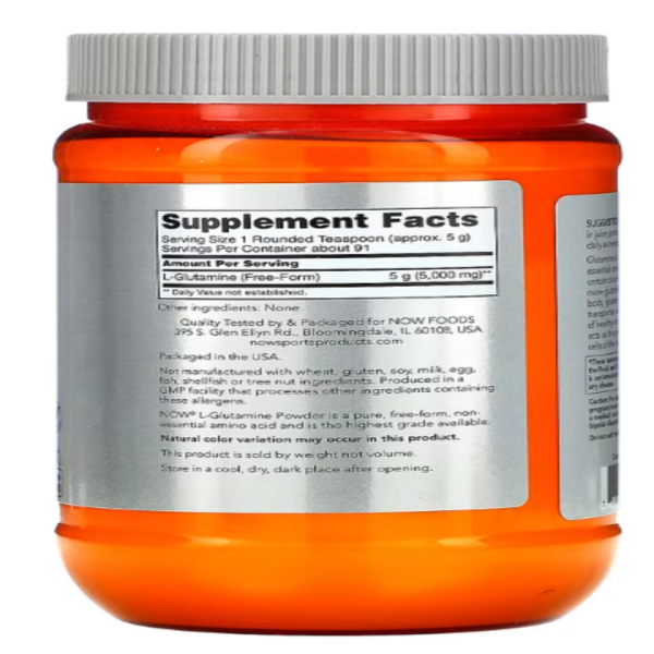 NOW Foods, Sports, L-Glutamine Powder, 1 lbs (454 g)