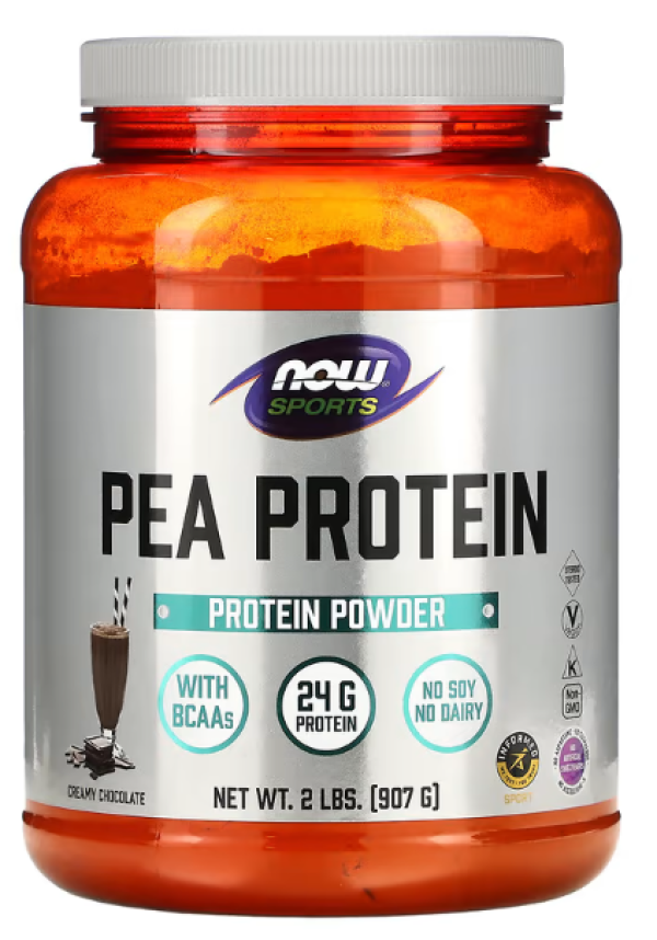 NOW Foods, Sports, Pea Protein Powder, Creamy Chocolate, 2 lbs (907 g)