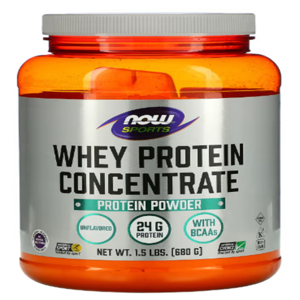 NOW Foods, Sports, Whey Protein Concentrate Protein Powder, Unflavored, 1.5 lbs (680 g)