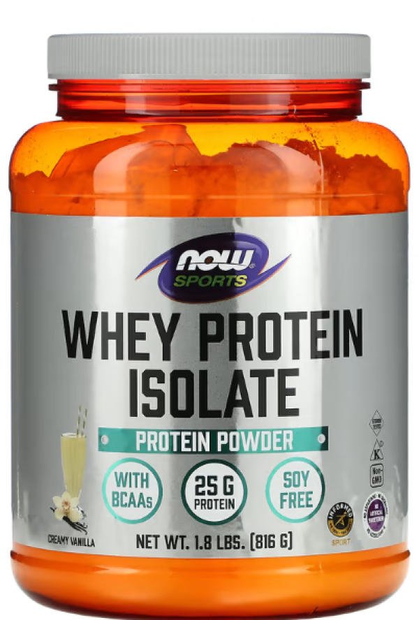 Now Foods, Sports, Whey Protein Isolate, Powder, Natural Vanilla, 1.8 lbs (816 g)