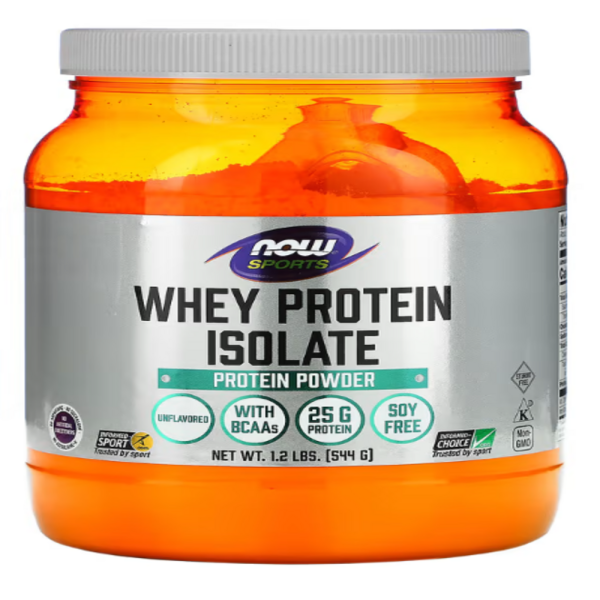 NOW Foods, Sports, Whey Protein Isolate, Unflavored, 1.2 lbs (544 g)