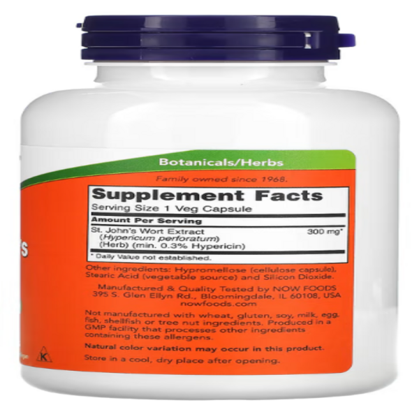 NOW Foods, St. John's Wort, 300 mg, 250 Veg Capsules