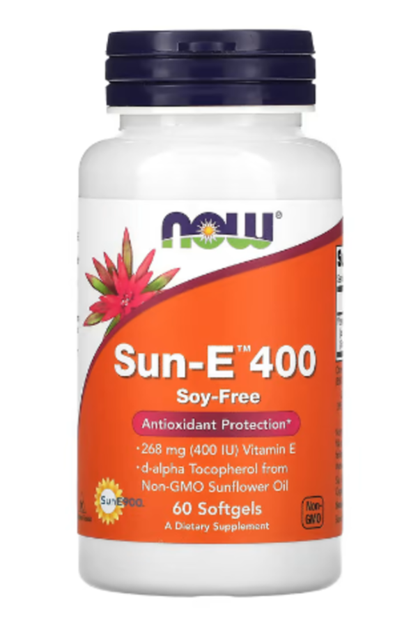 NOW Foods, Sun-E 400, 268 mg (400 IU), 60 Softgels