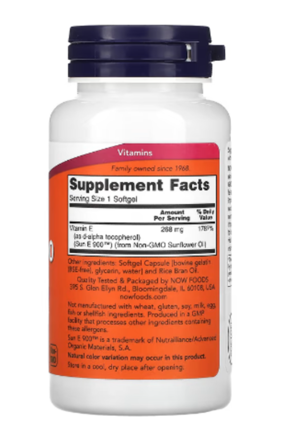 NOW Foods, Sun-E 400, 268 mg (400 IU), 60 Softgels