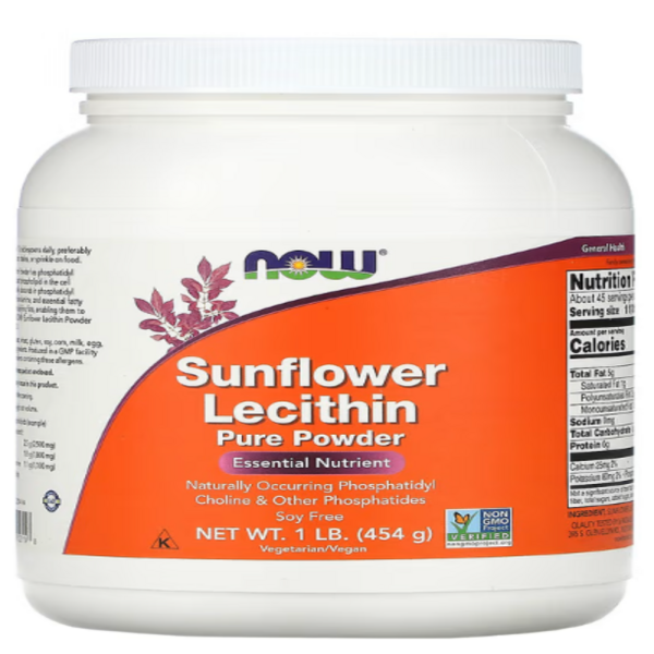 Now Foods, Sunflower Lecithin, Pure Powder, 1 lb (454 g)
