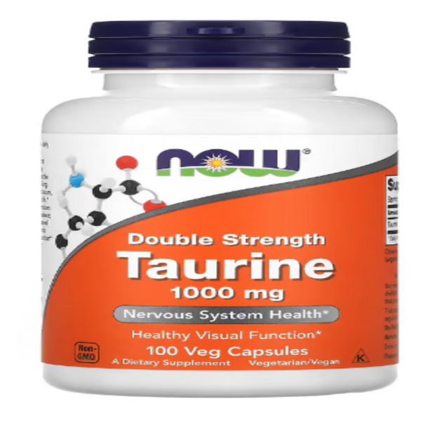 Now Foods, Taurine, Double Strength, 1000 mg, 100 Capsules