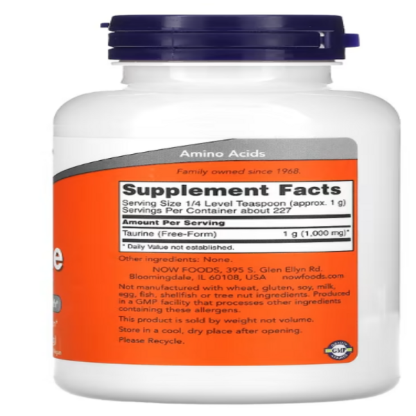 NOW Foods, Taurine Pure Powder, 8 oz (227 g)