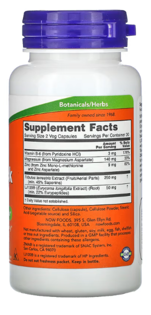 NOW Foods, TestoJack 100, 60 Veg Capsules