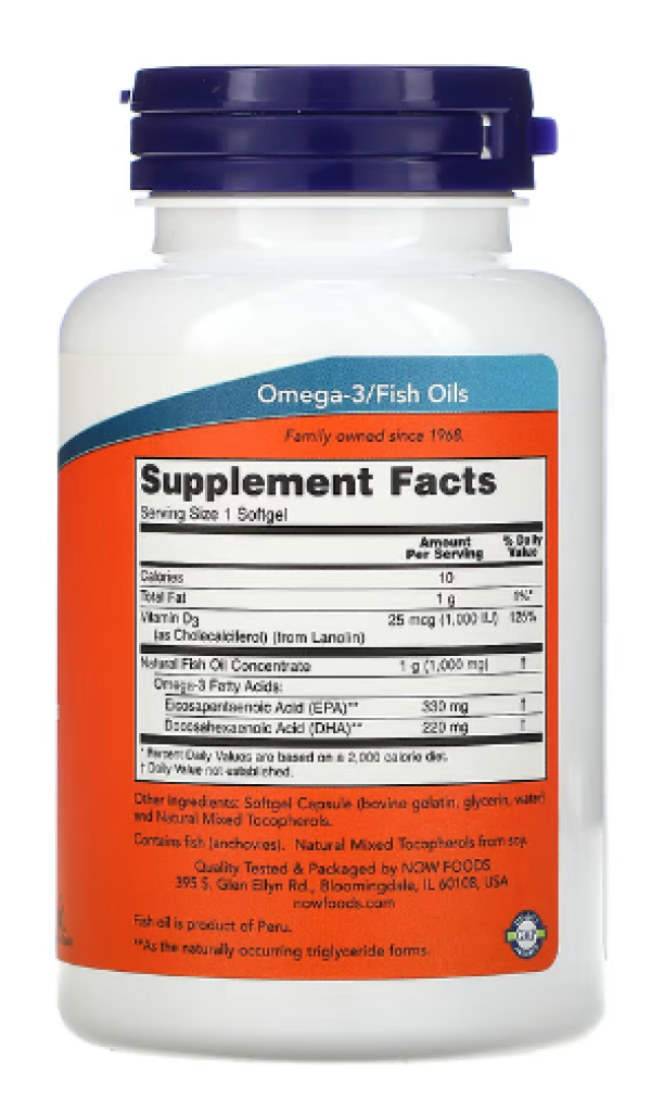NOW Foods, Tri-3D Omega, 330 EPA / 220 DHA, 90 Softgels