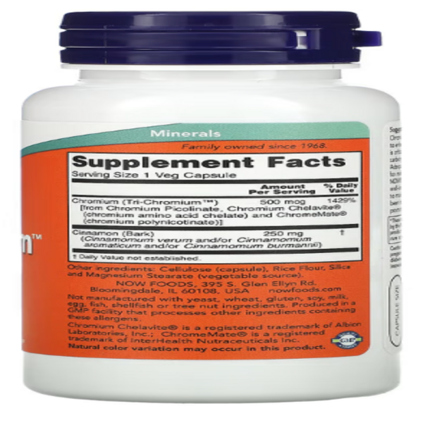 NOW Foods, Tri-Chromium, 500 mcg, 90 Veg Capsules