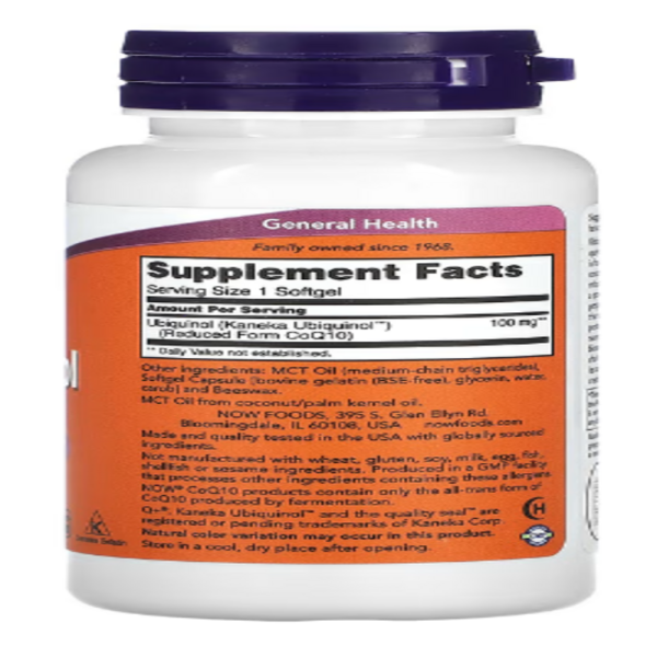 Now Foods, Ubiquinol, 100 mg, 60 Softgels