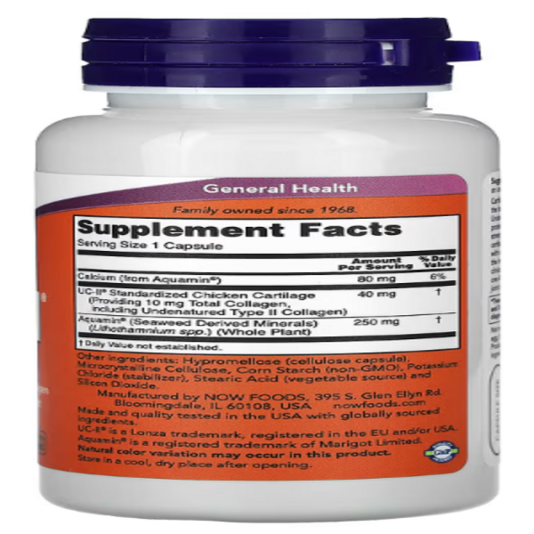 NOW Foods, UC-II Joint Health with Undenatured Type II Collagen, 120 Capsules
