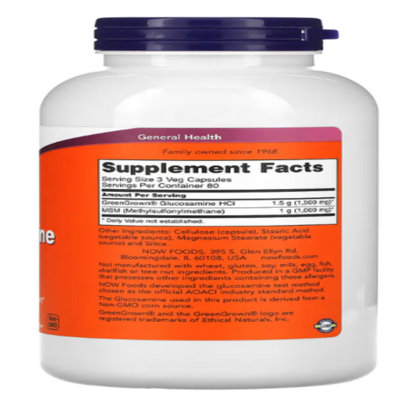 NOW Foods, Vegetarian Glucosamine & MSM, 240 Veg Capsules